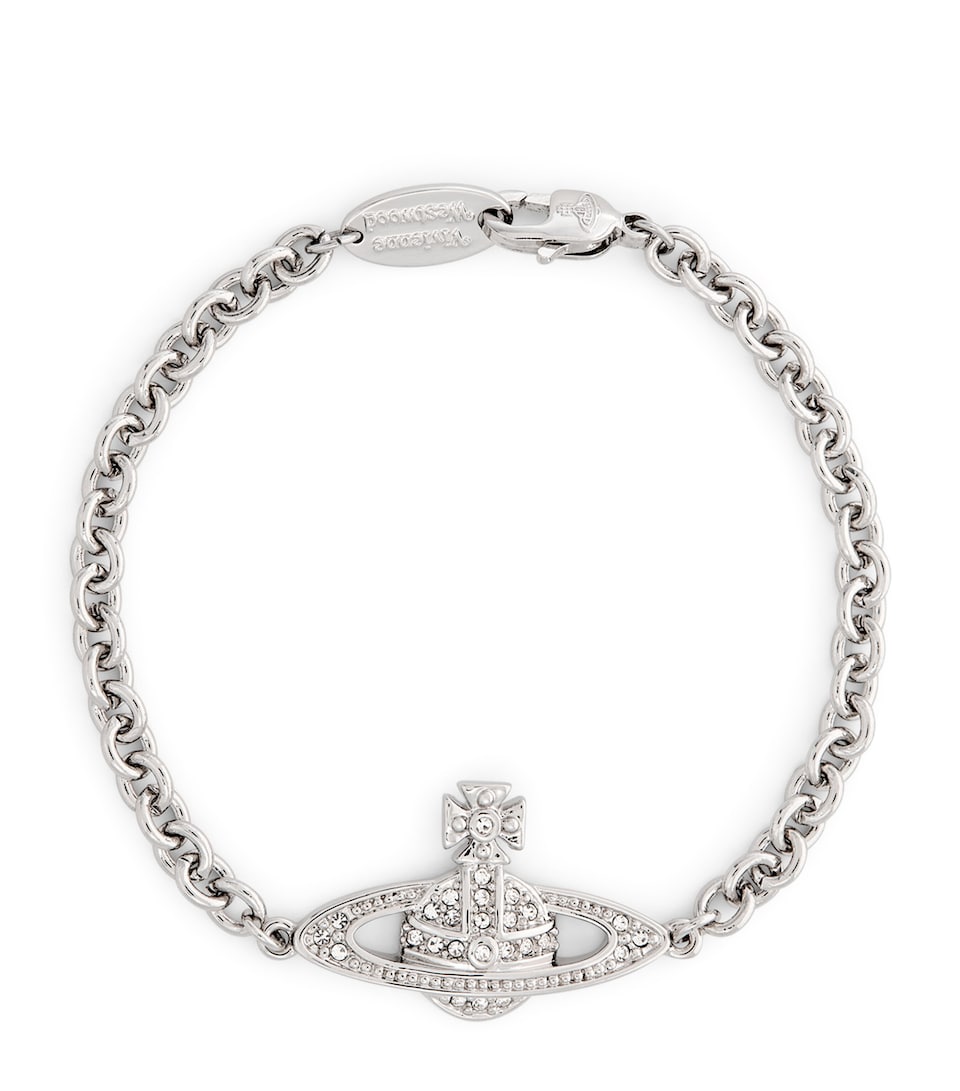 Vivienne Westwood Orb Chain Bracelet Platinm/crystl