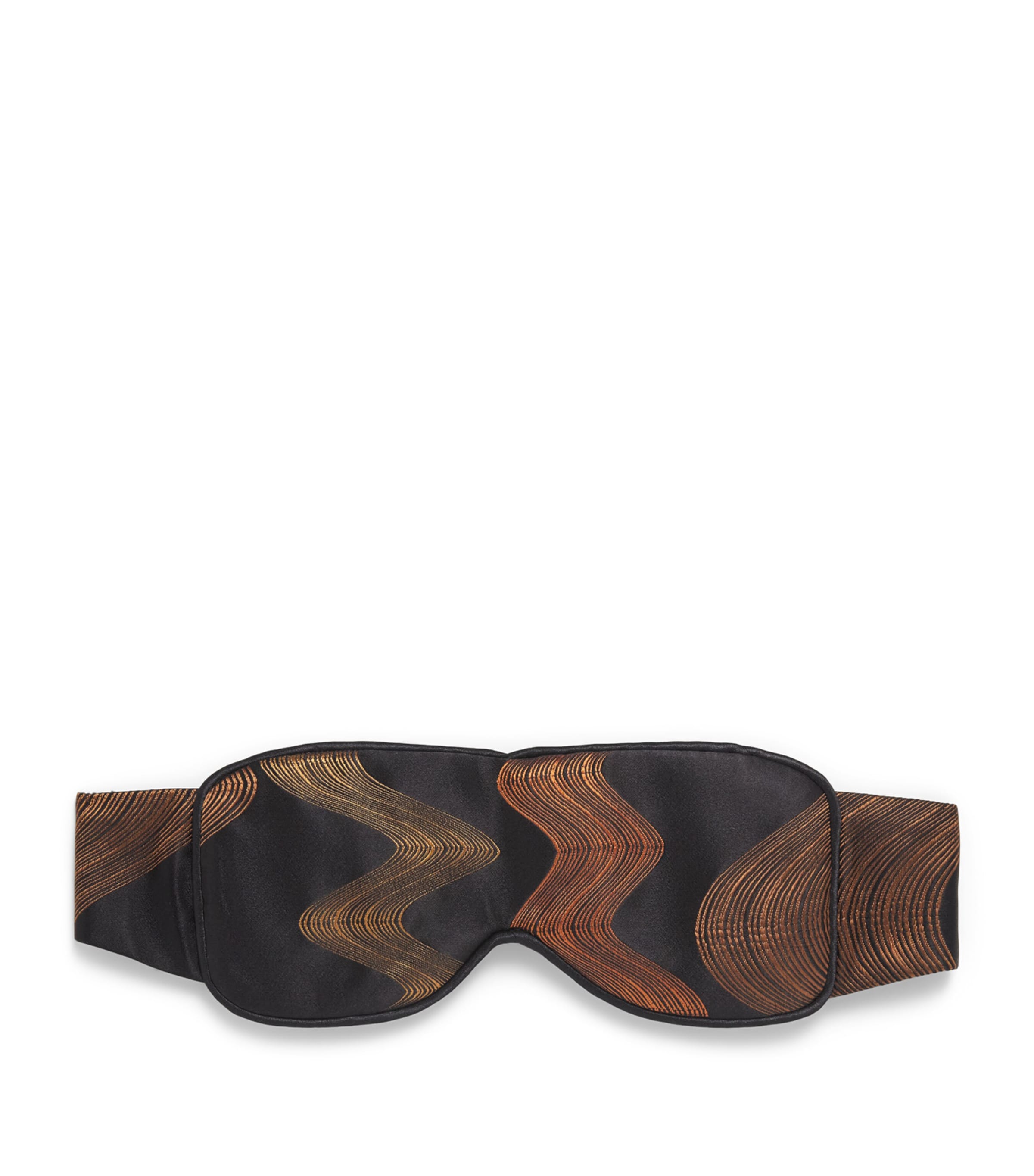 Daniel Hanson Mens Silk Brush Stroke Eye Mask Orange