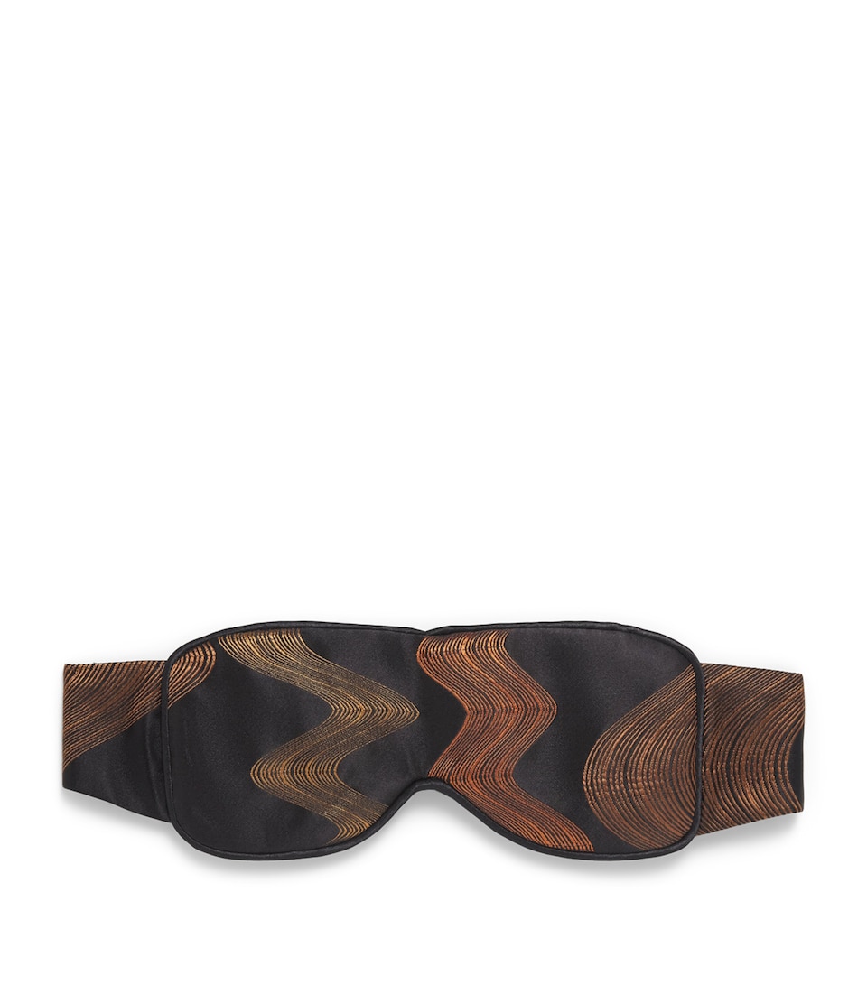 Daniel Hanson Mens Silk Brush Stroke Eye Mask Orange