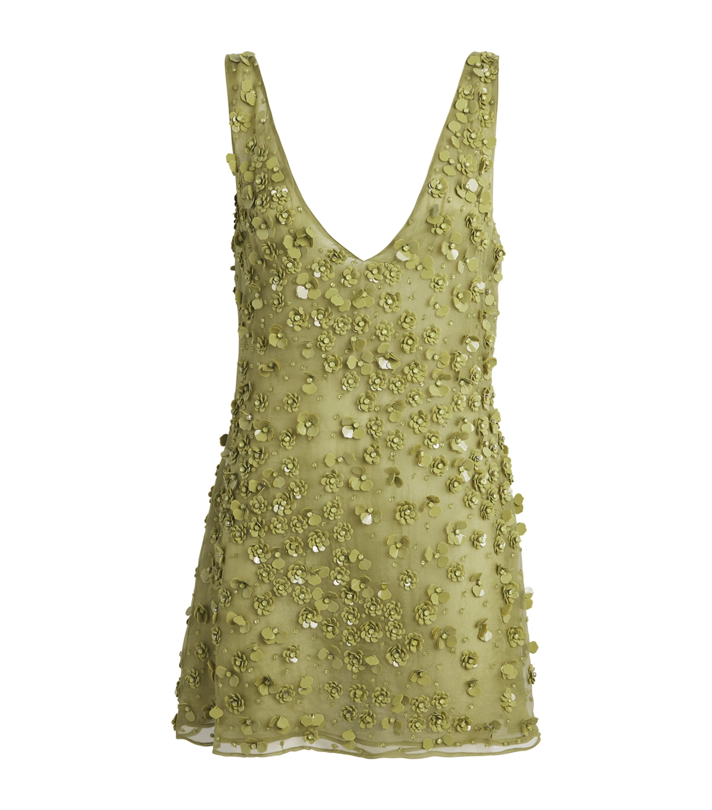 Silk Embellished Sapphira Mini Dress