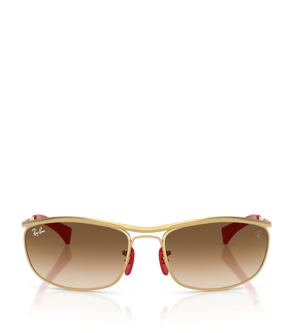Ray-Ban Scuderia Ferrari Collection Oval Sunglasses Gold