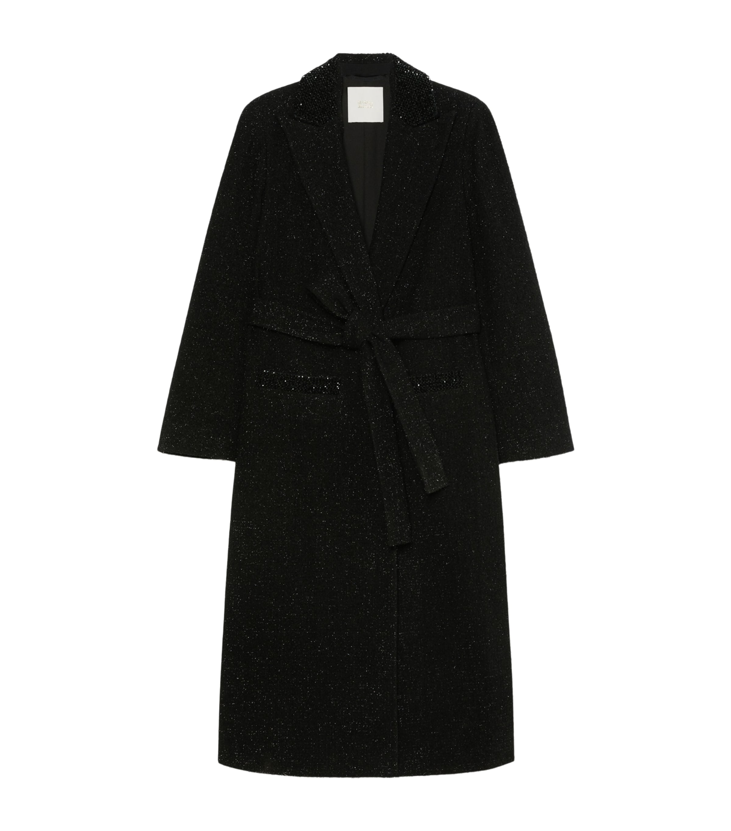 Marina Rinaldi Womens Longline Belted Coat Black