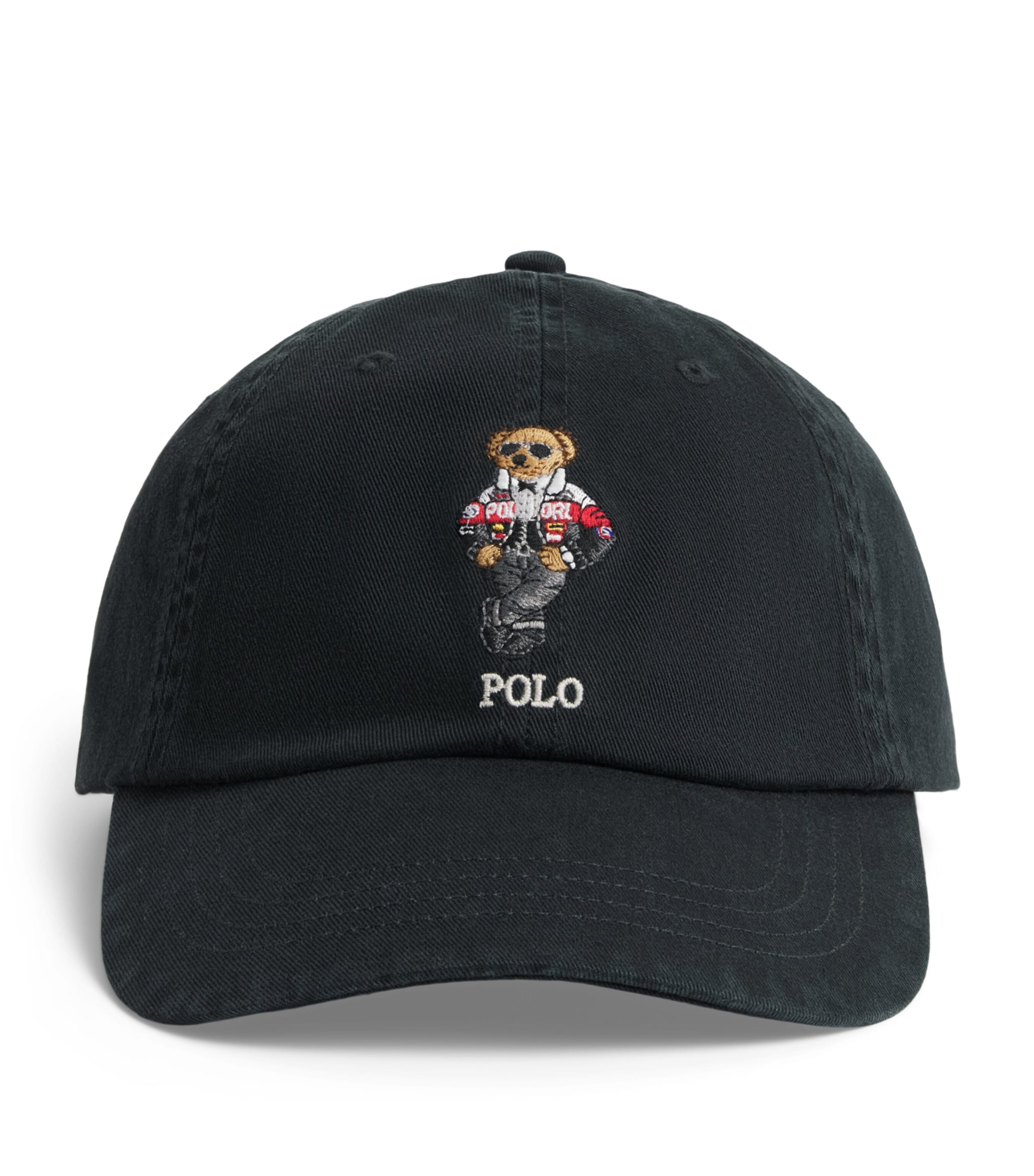 Polo Ralph Lauren Cotton Polo Bear Baseball Cap Polo Black