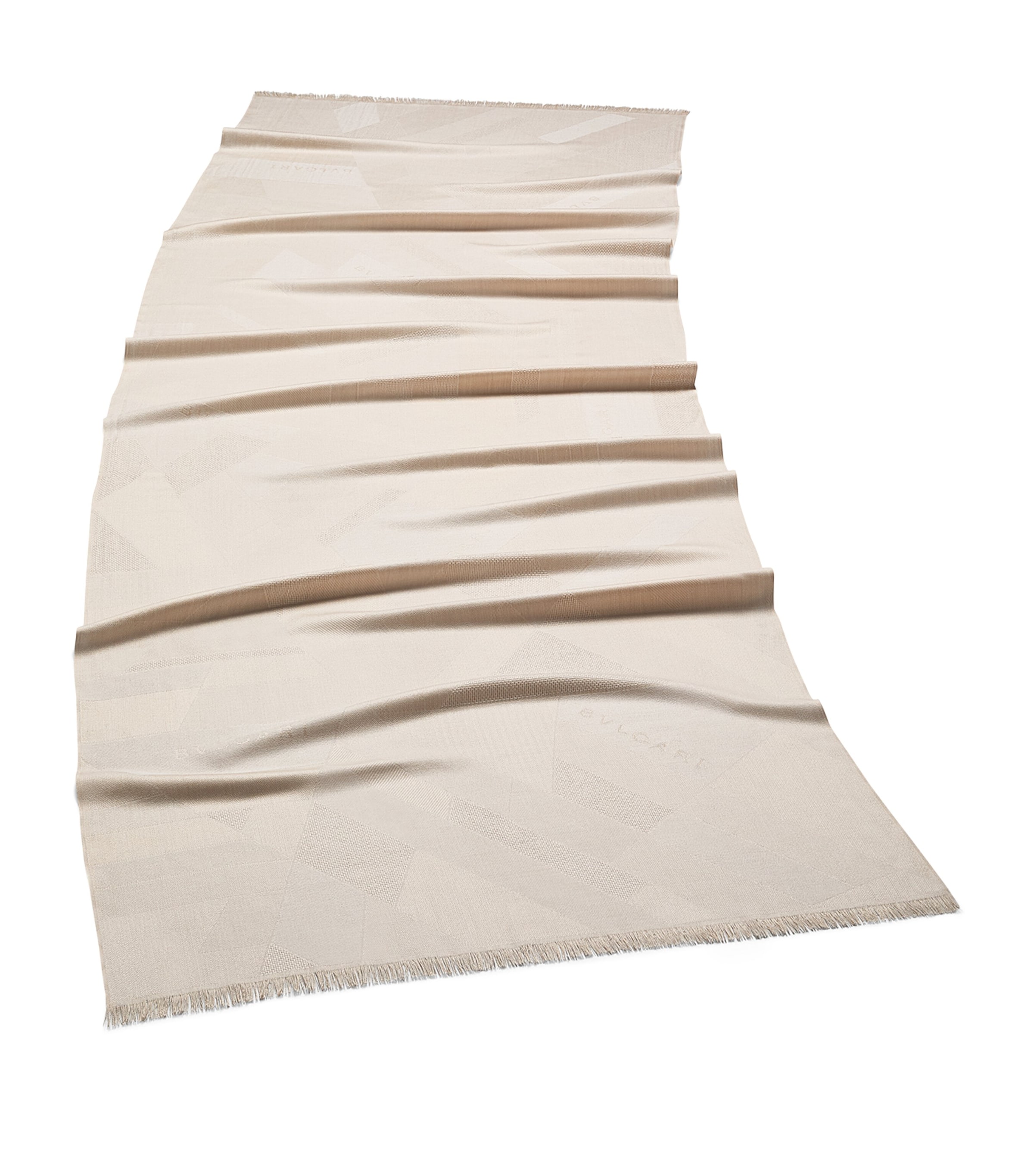 Cashmere Logo Fringed Scarf