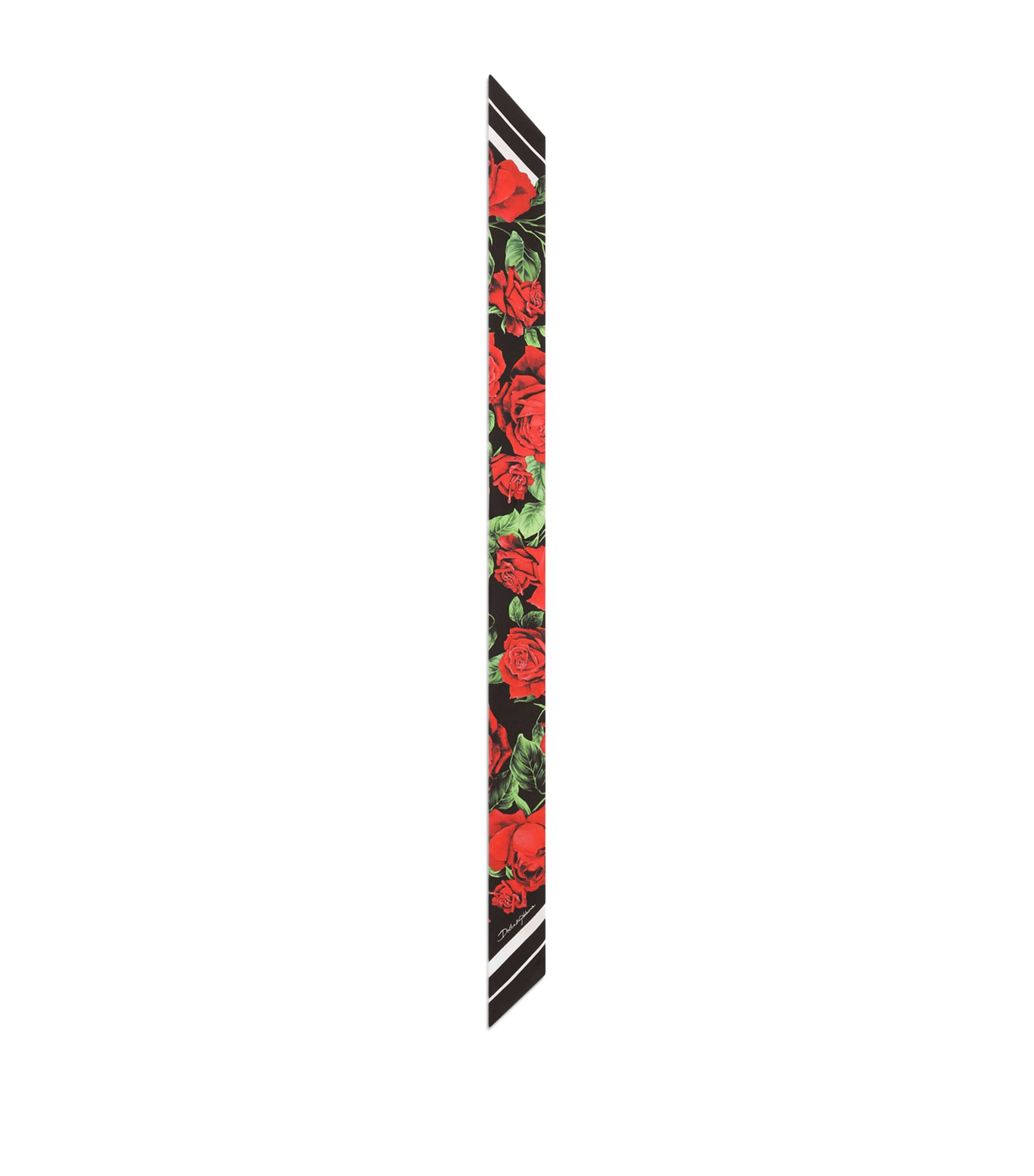 Dolce&Gabbana Silk Twill Floral Scarf Rose Rosse B