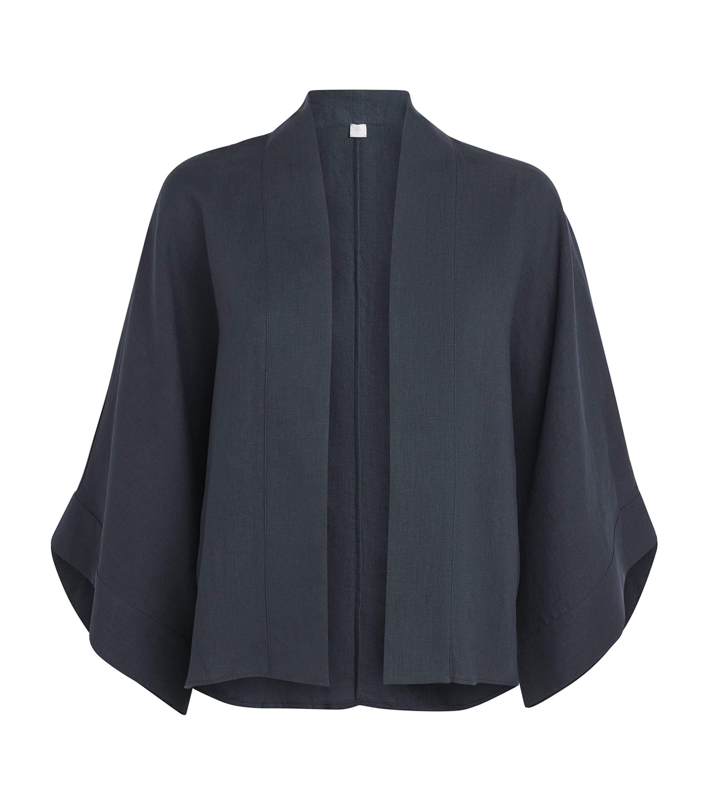 Eleventy Womens Linen Kimono Top Blu Nuovo