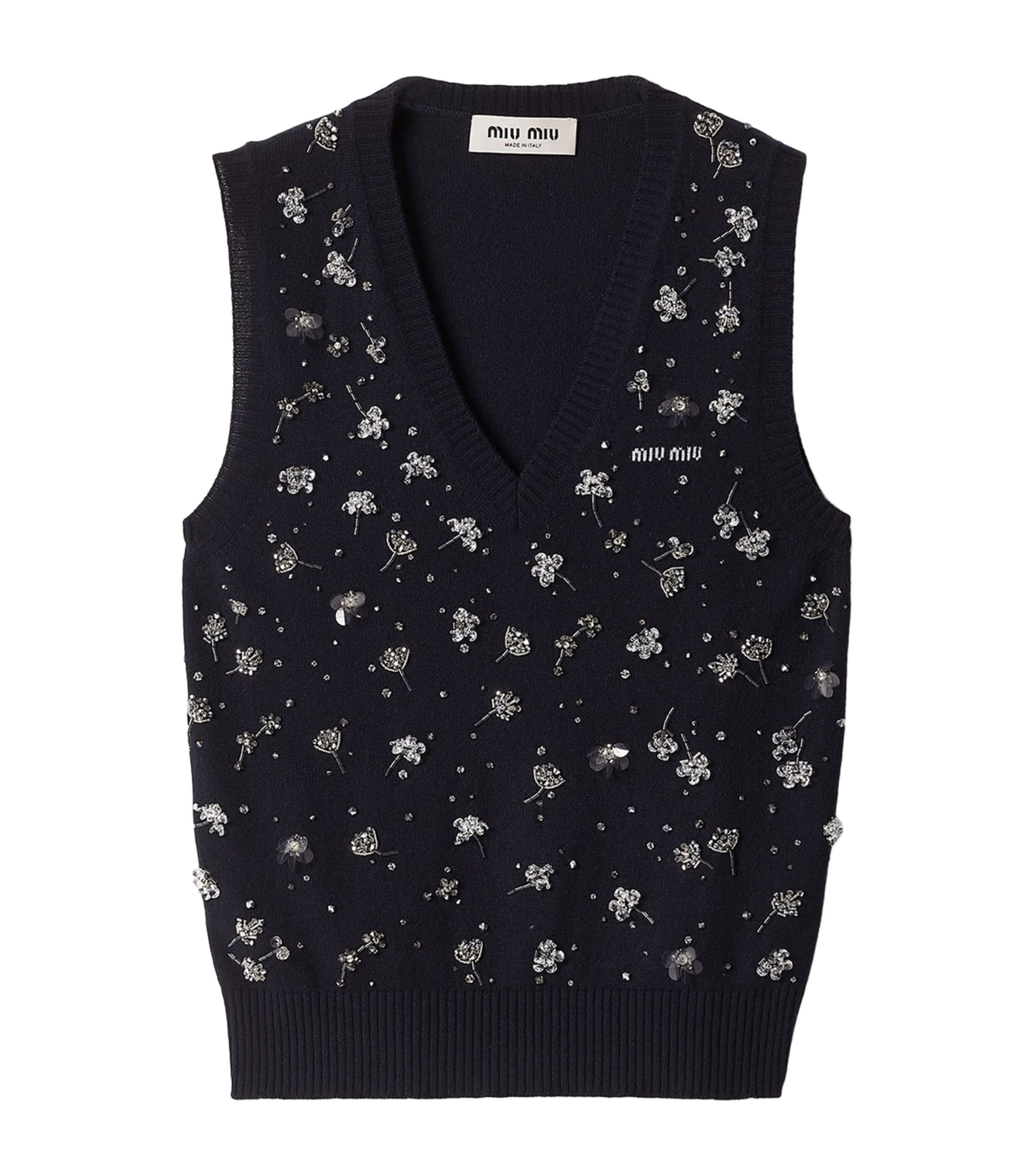 Cashmere Embellished Sweater Vest
