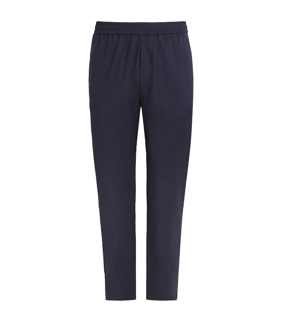 Barena Mens Virgin Wool Elasticated Trousers Navy