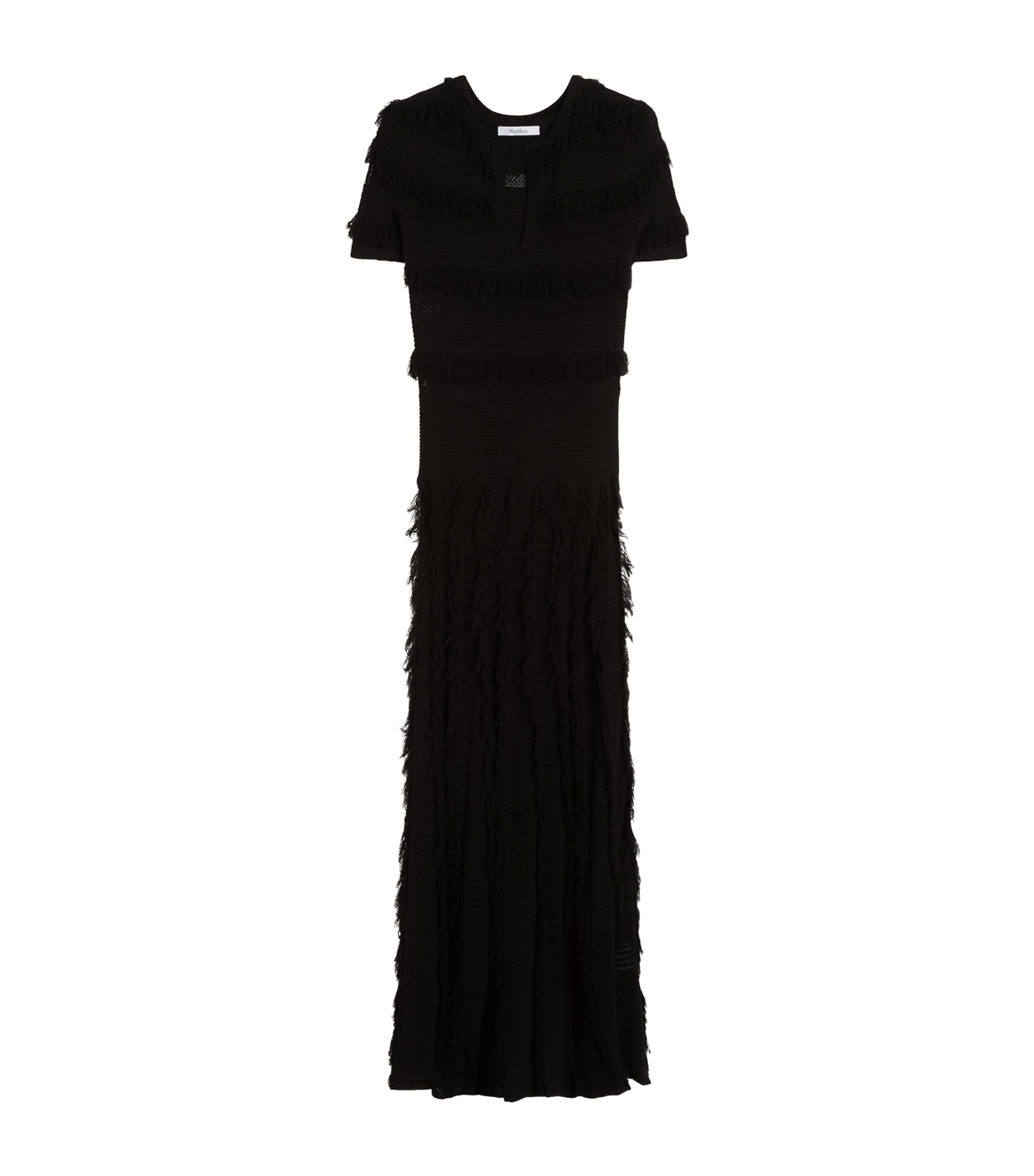 Max Mara Womens Knitted Midi Dress Black