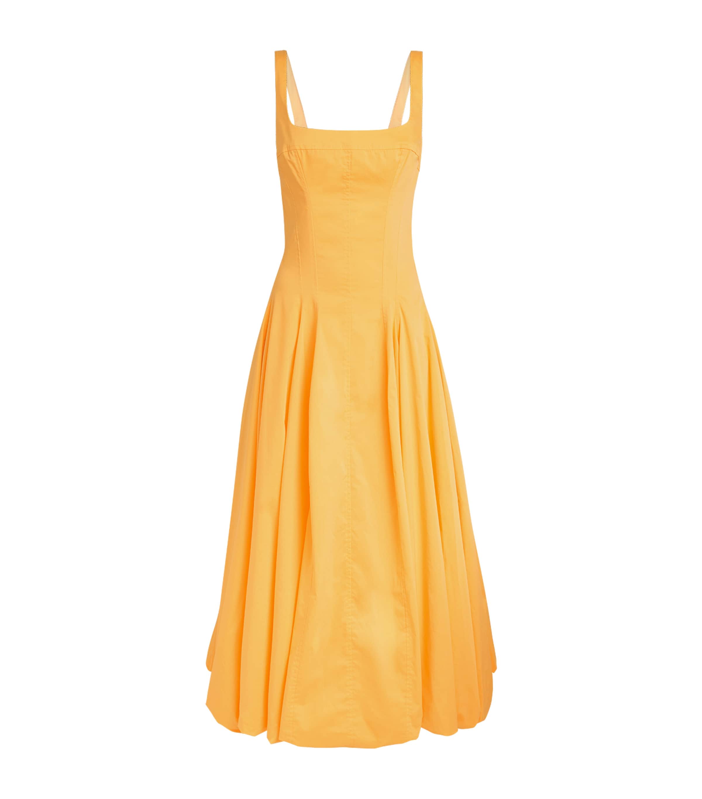 Simkhai Womens Cotton Bubble-Hem Hally Midi Dress Mango