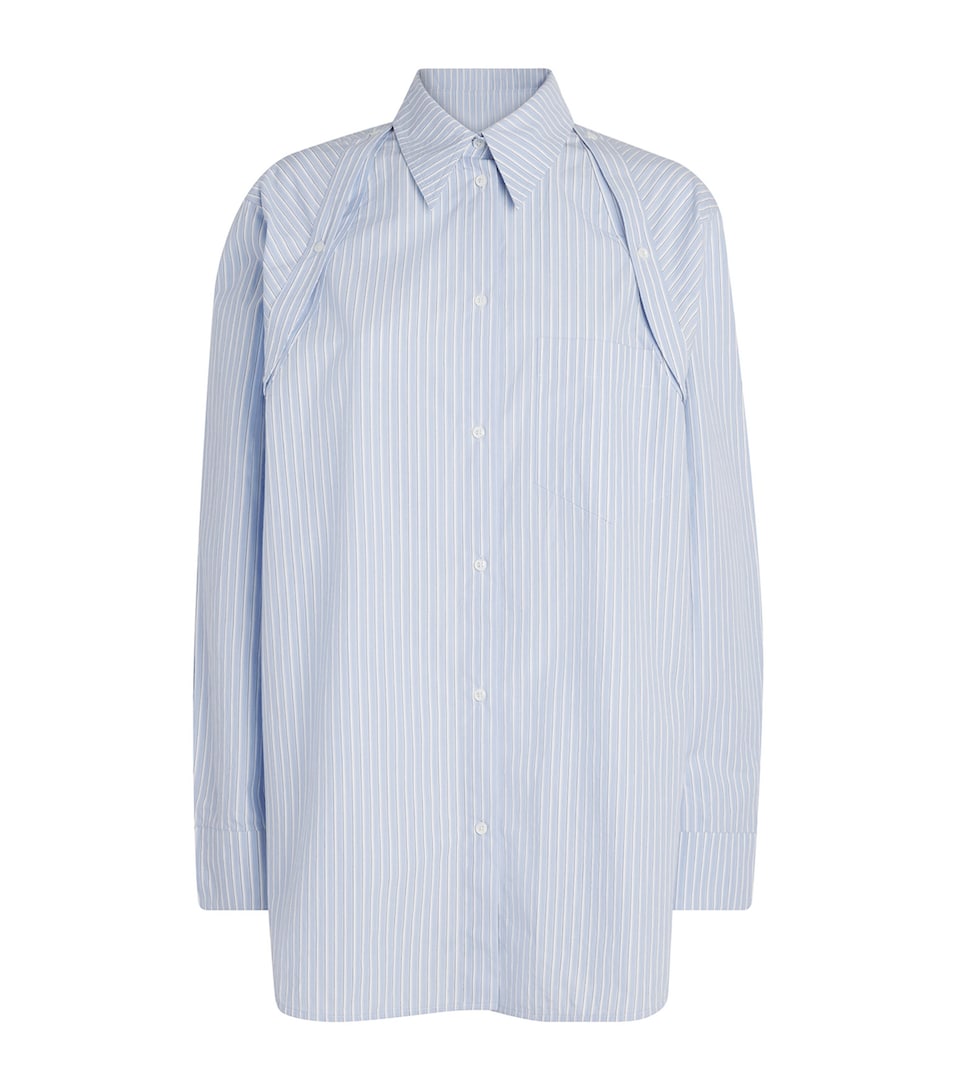 Nanushka Womens Cotton Nananda Shirt Blue/white/navy