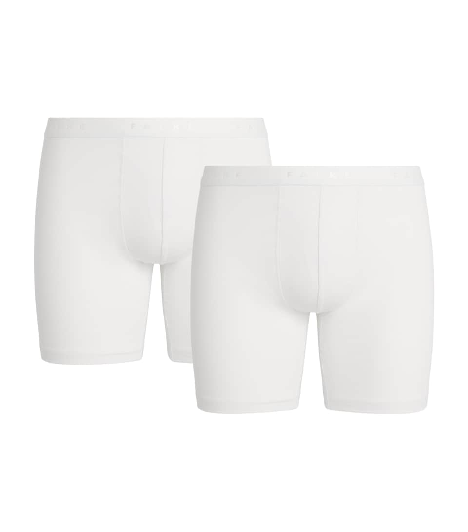 Falke Mens Egyptian Cotton Boxer Briefs (Pack of 2) White