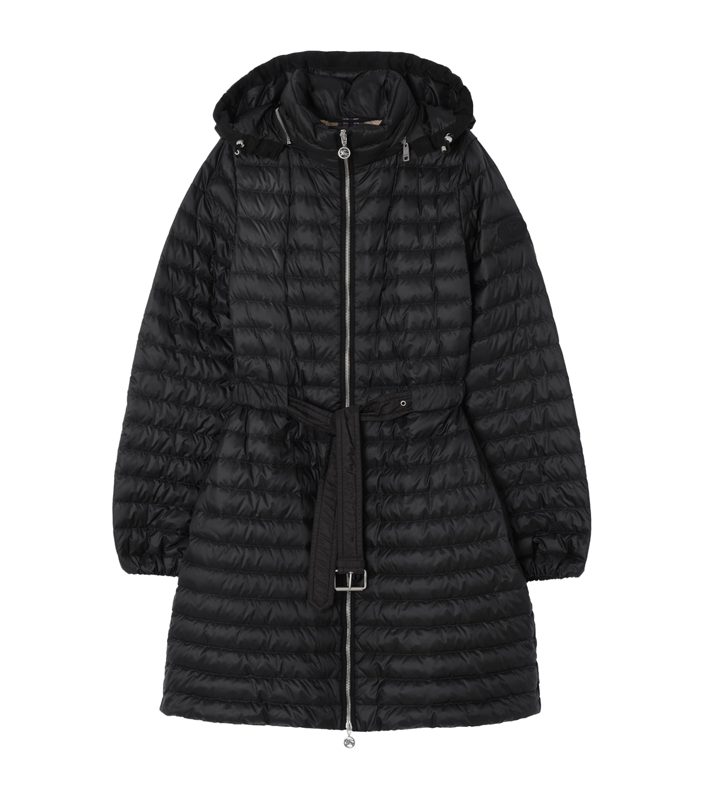 Burberry Womens Hooded Amberley Puffer Coat Black