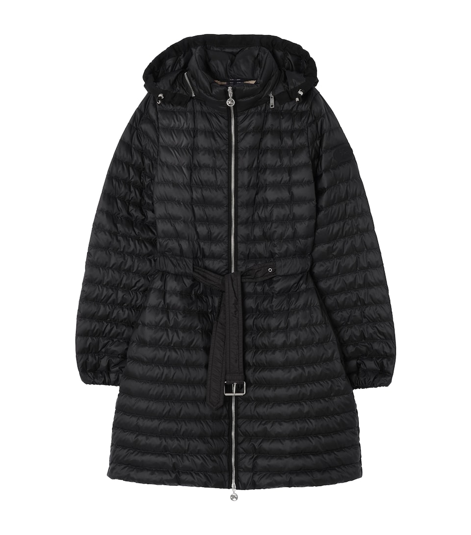 Burberry Womens Hooded Amberley Puffer Coat Black