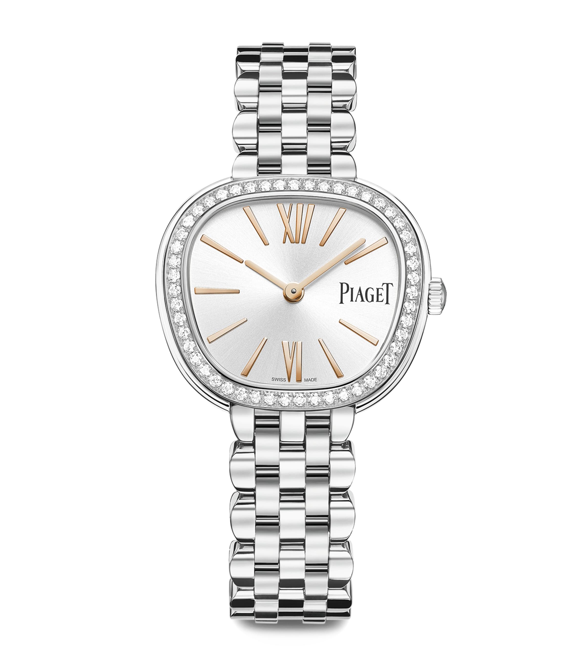 Piaget Stainless Steel and Diamond Sixtie Watch 29mm Steel