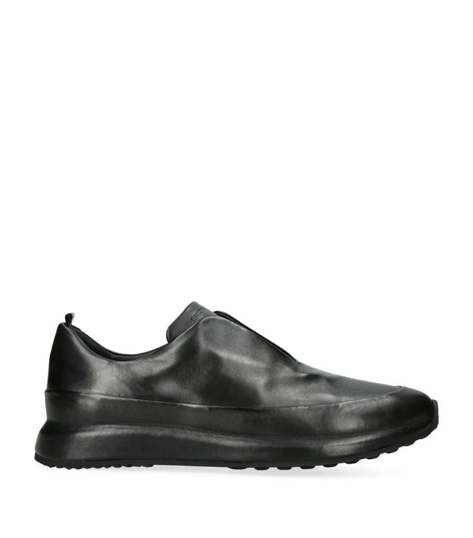 Leather Race Slip-On Sneakers