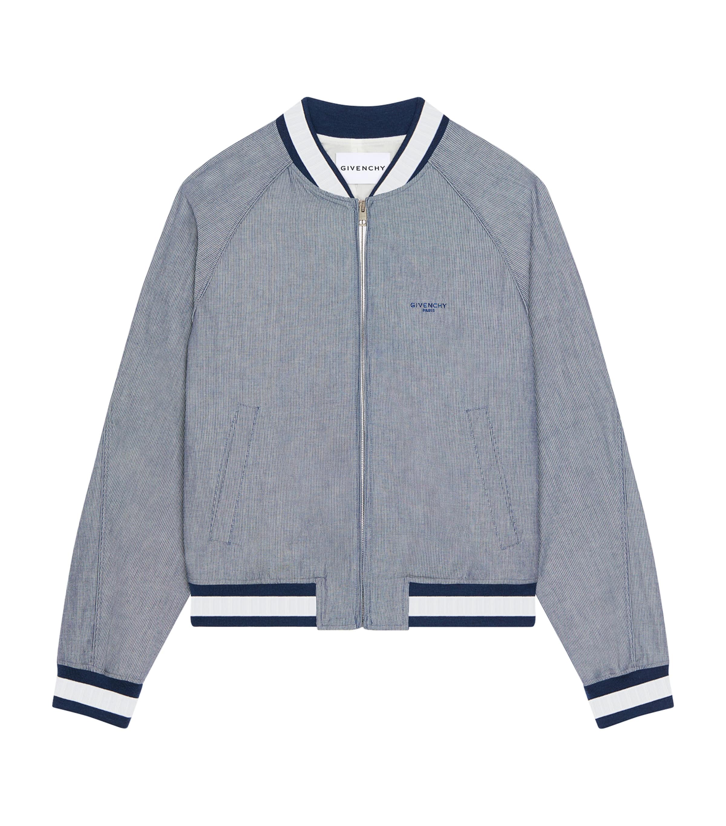 Givenchy Mens Cotton Stripe Bomber Jacket