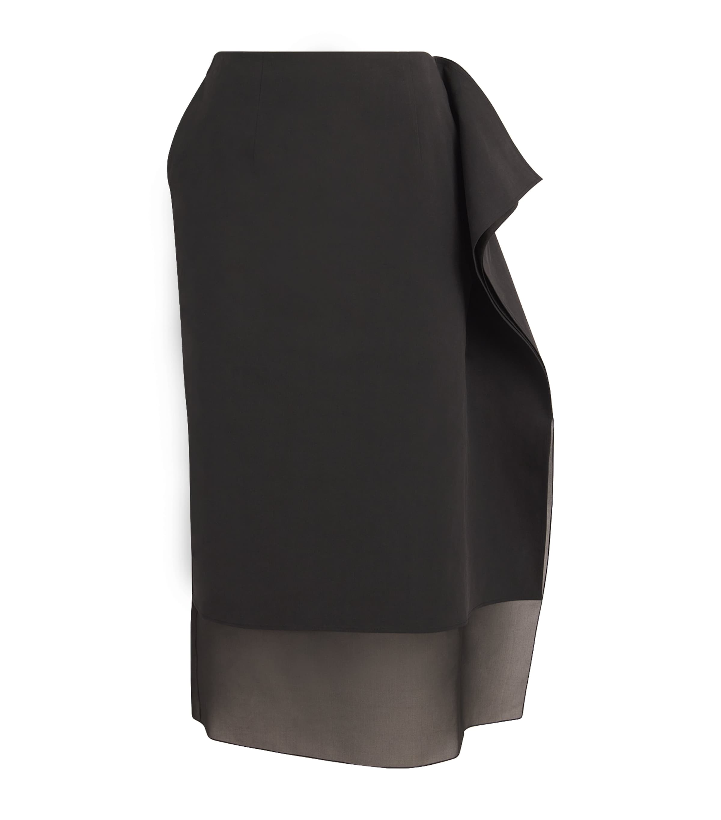 Voranida Womens Silk Lilac Midi Skirt Black