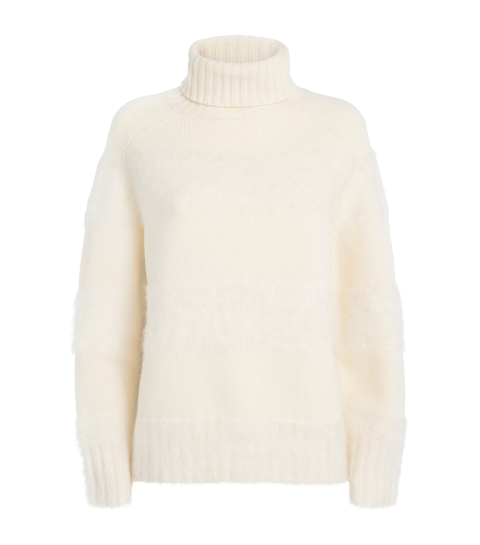Joseph Womens Brushed Stripe Mila Sweater Wax