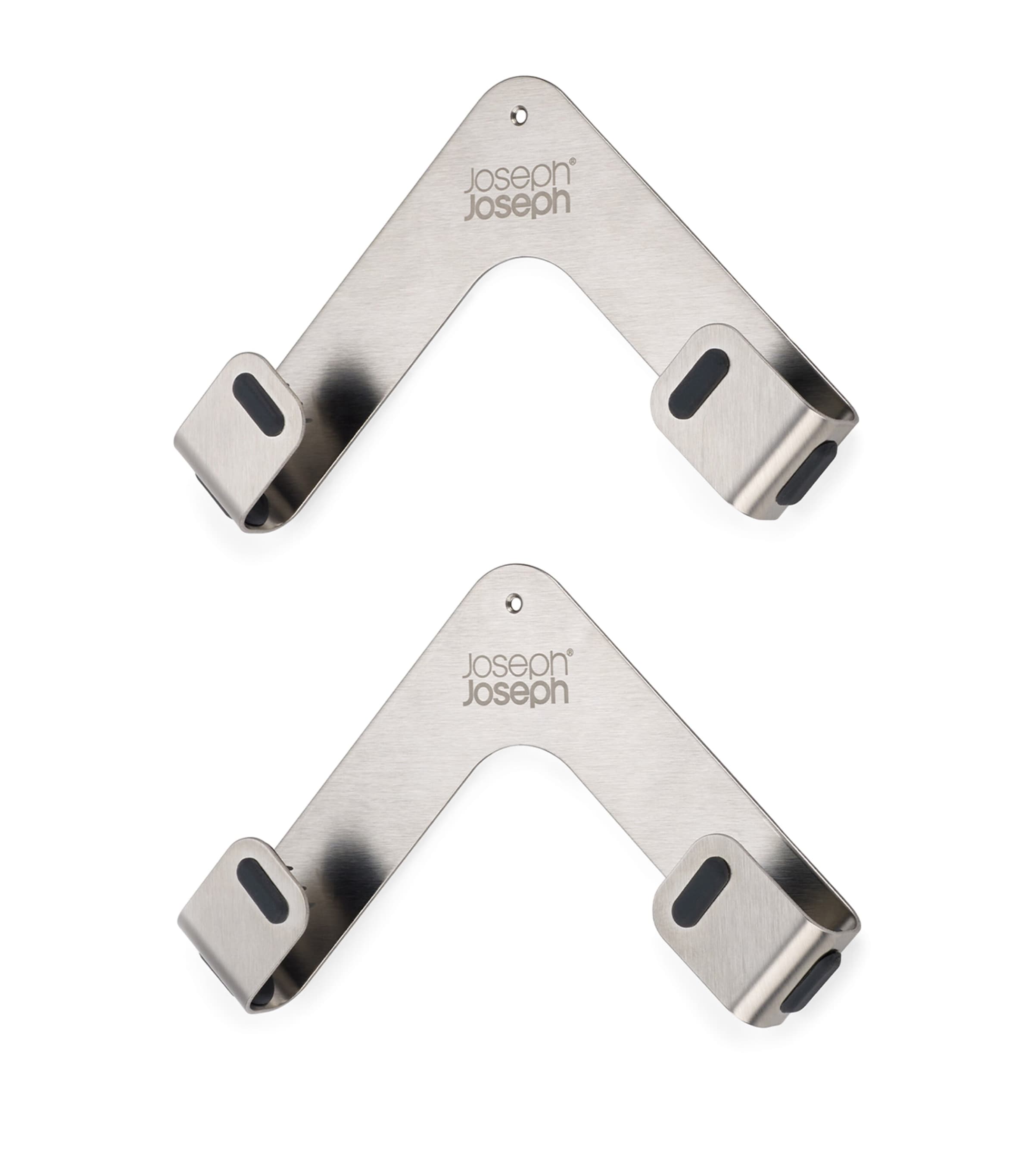 Joseph Joseph Set of 2 Space Pan Lid Holders Silver