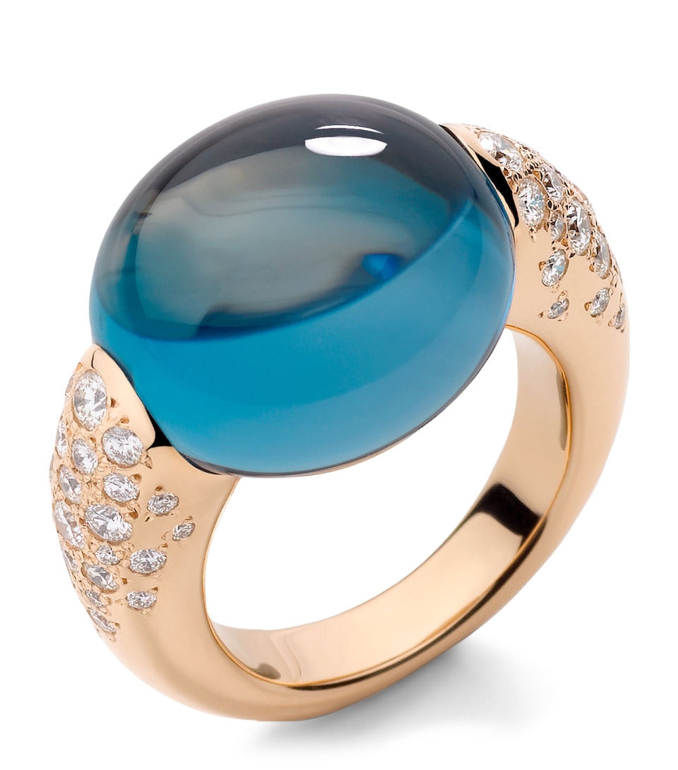 Rose Gold, Diamond and Topaz Iconica Ring