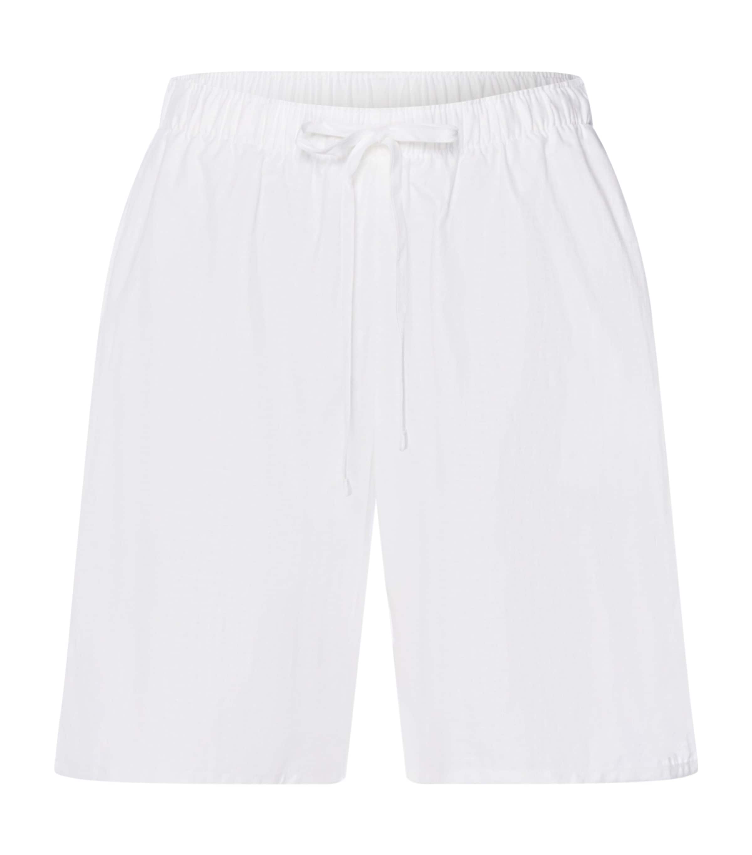 Linen-Cotton White Essentials Shorts