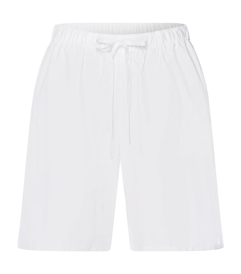 Linen-Cotton White Essentials Shorts