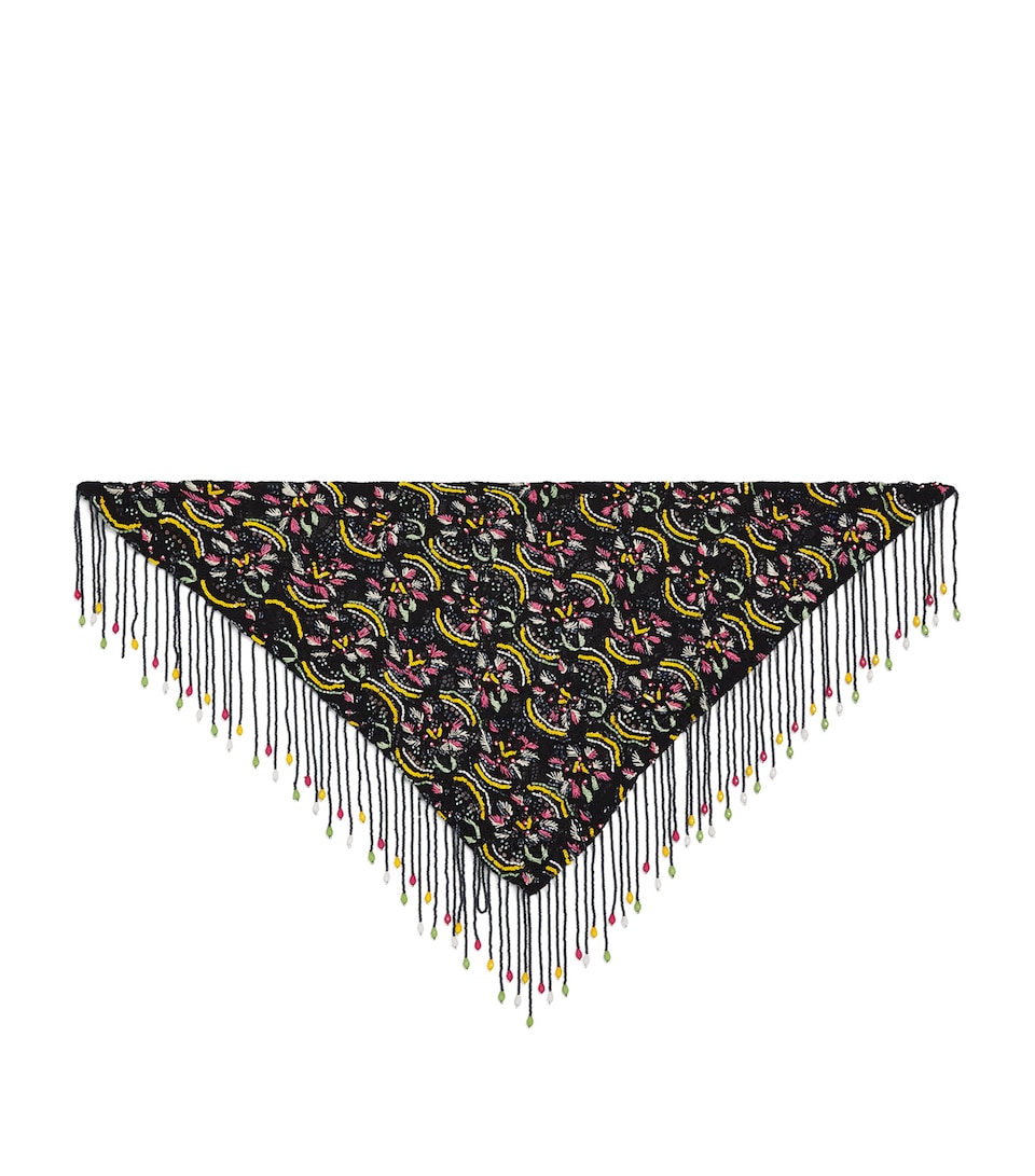 Embroidered Lace Scarf