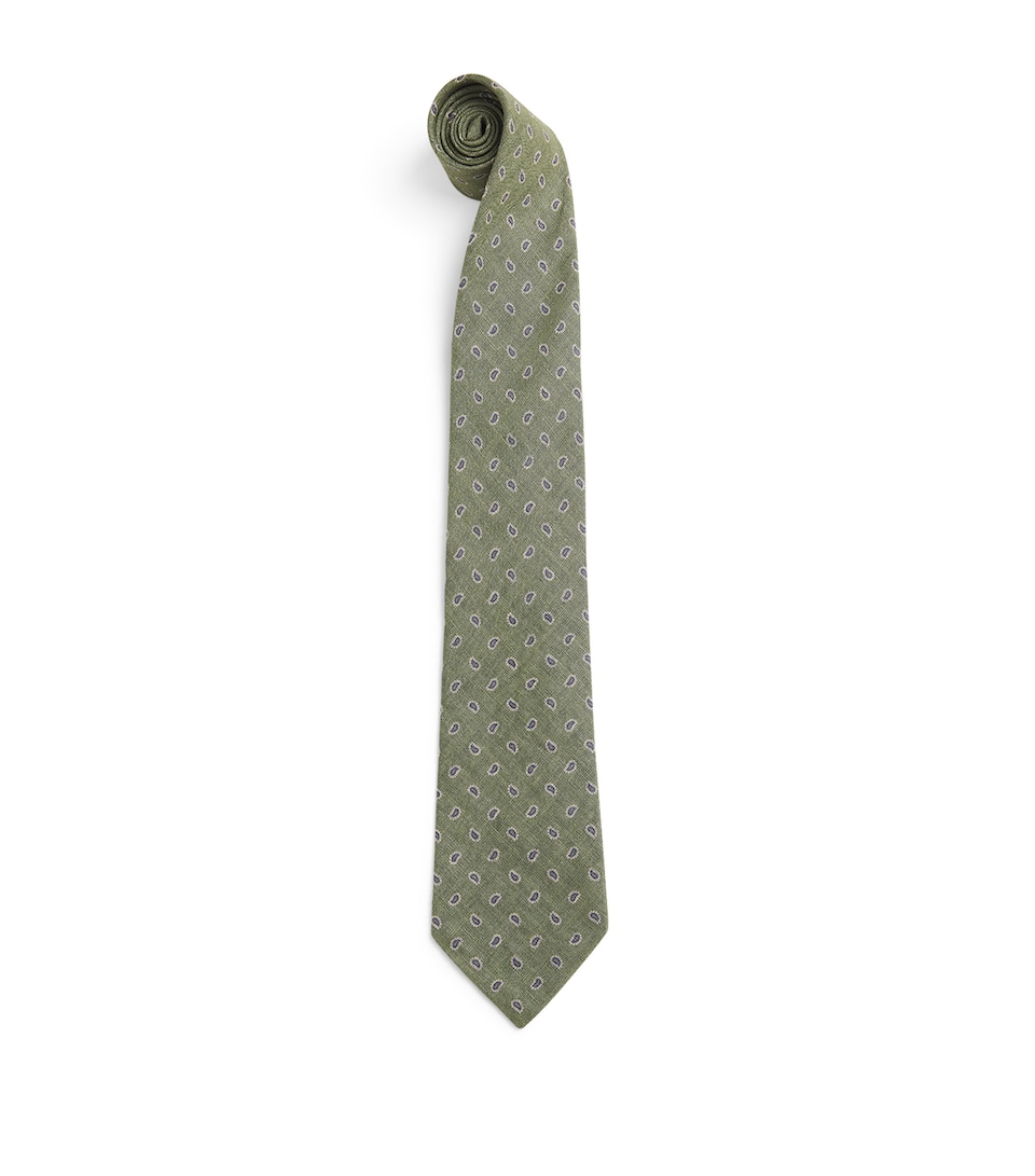Polo Ralph Lauren Silk Paisley Print Tie Fatigue