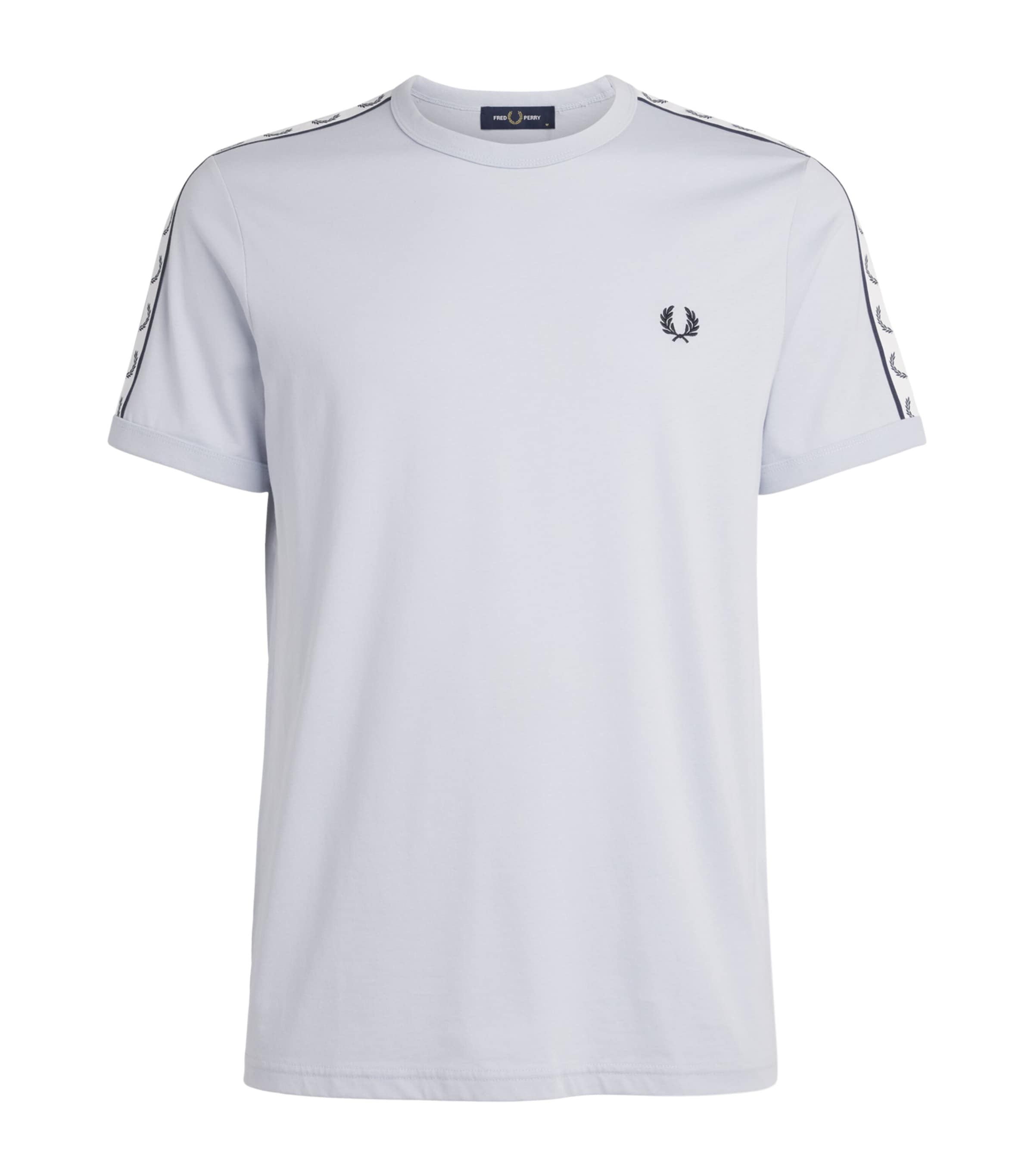 Fred Perry Mens Cotton Tape Ringer T-Shirt Dusky Blue