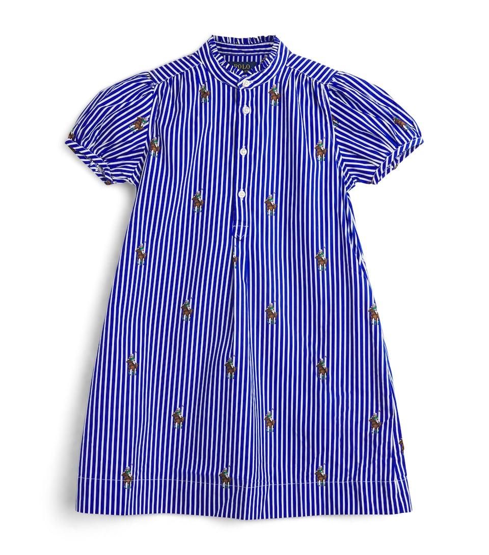 Cotton Stripe Polo Bear Dress (2-7 Years)