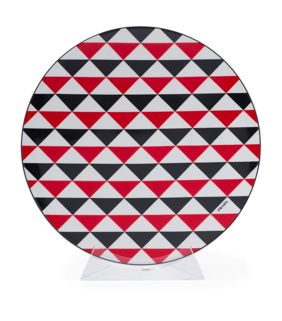 Prada Triangles Charger Plate (28cm)