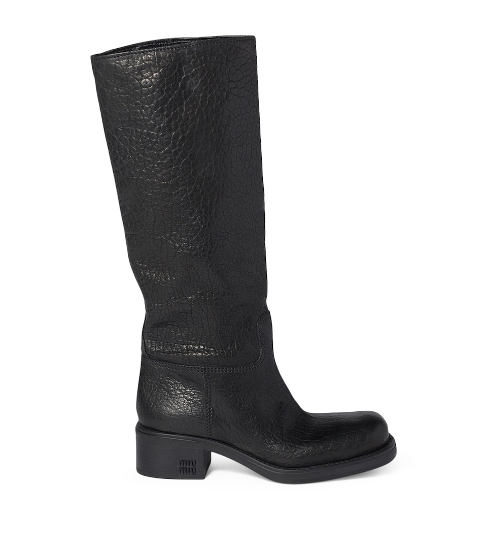 Grained Leather Boots 50