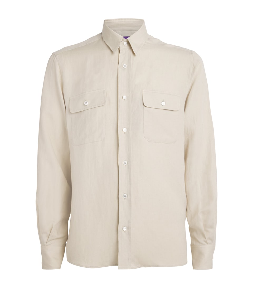 Silk-Linen Pocket-Detail Shirt