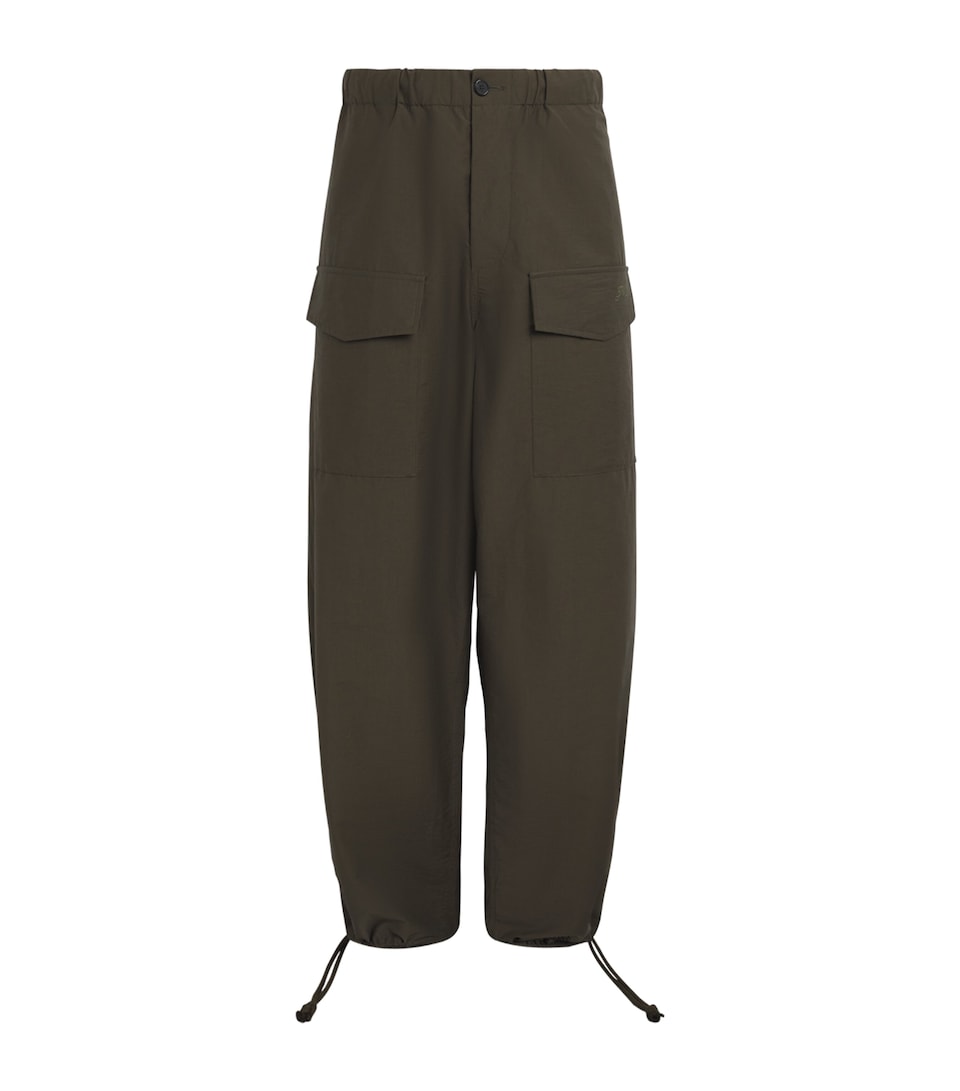 JW Anderson Mens Parachute Cargo Trousers Military Green