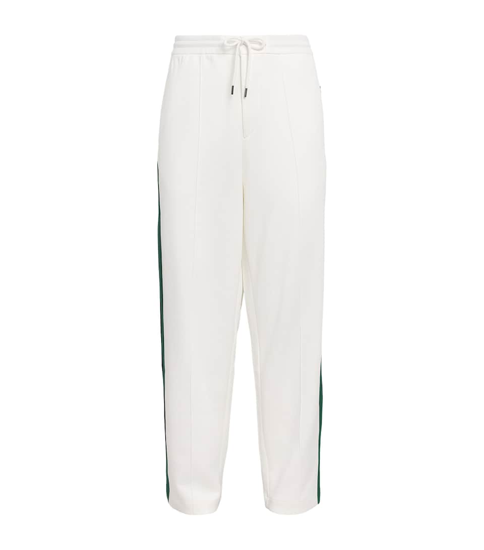 Polo Ralph Lauren Mens Stripe Open-Cuff Sweatpants White