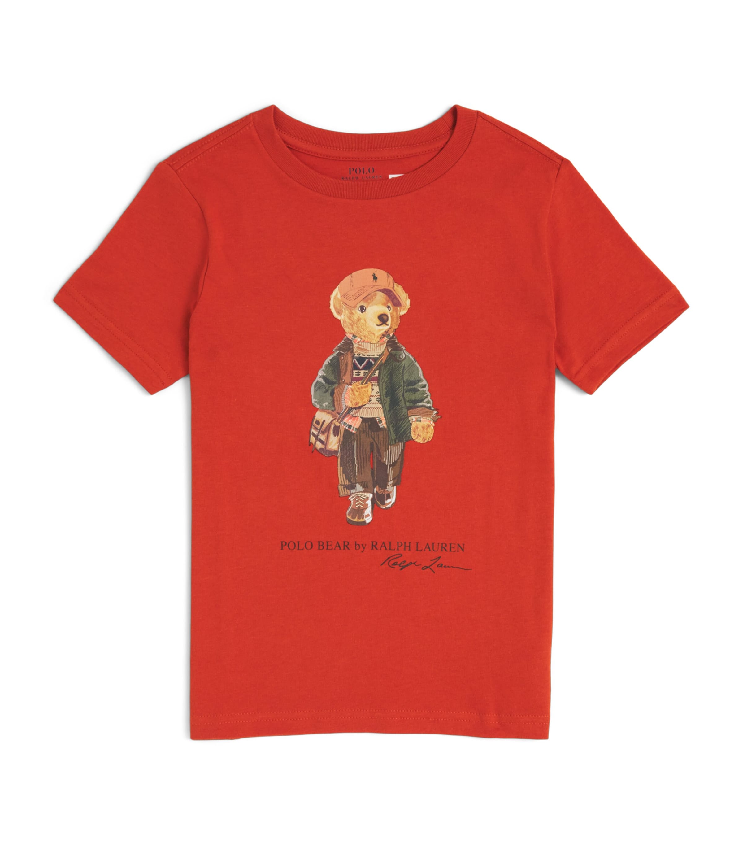 Ralph Lauren Kids Cotton Polo Bear T-Shirt (2-7 Years) Varsity Orange