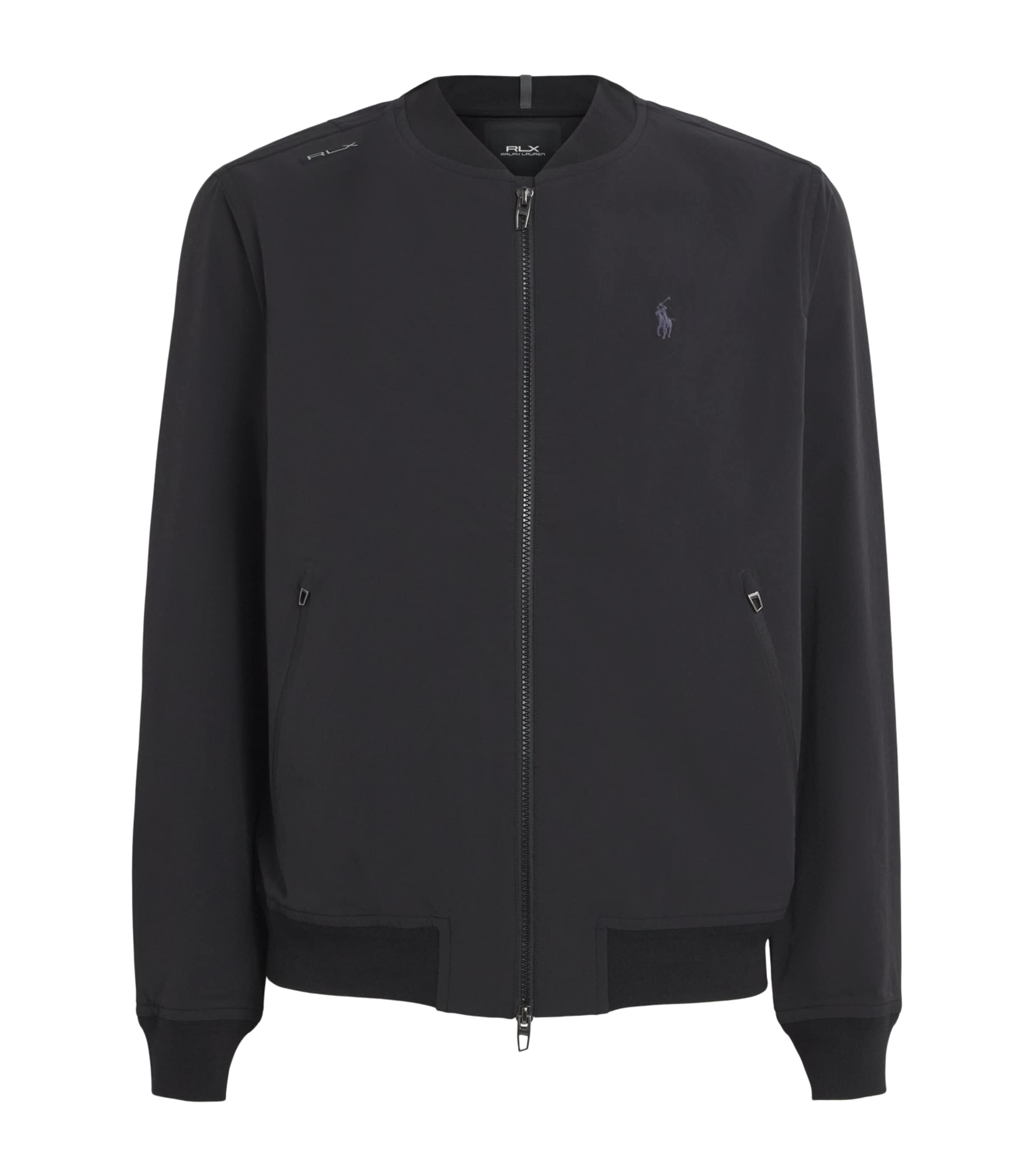RLX Ralph Lauren Mens Performance Bomber Jacket Polo Black