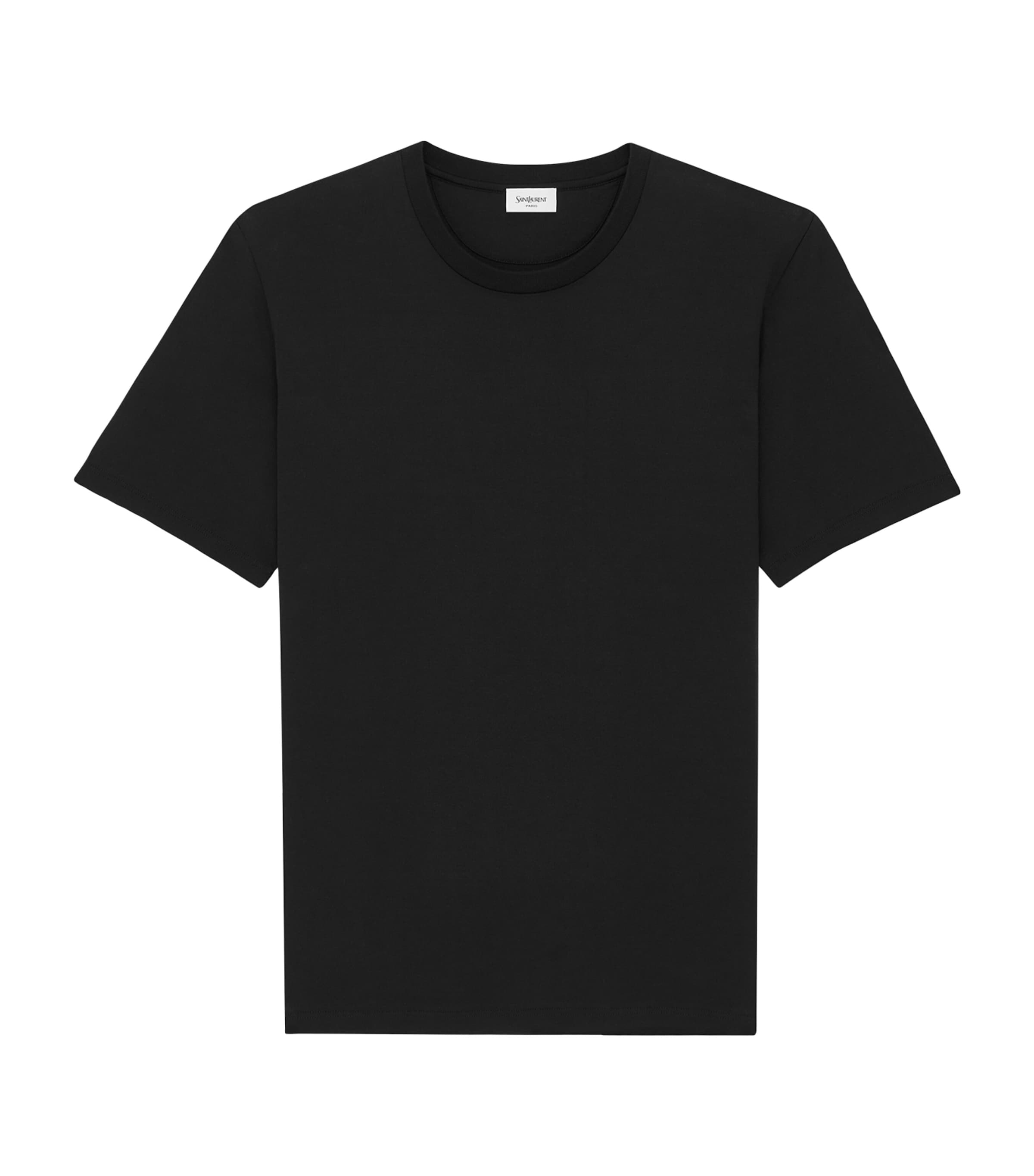 Saint Laurent Womens Cotton Embroidered T-Shirt