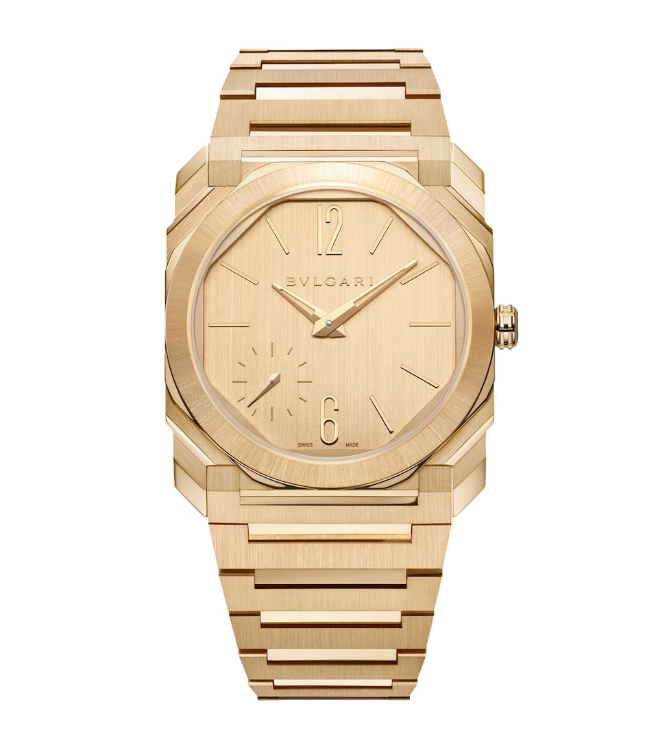 Bvlgari Yellow Gold Octo Finissimo Automatic Watch 37mm No Color