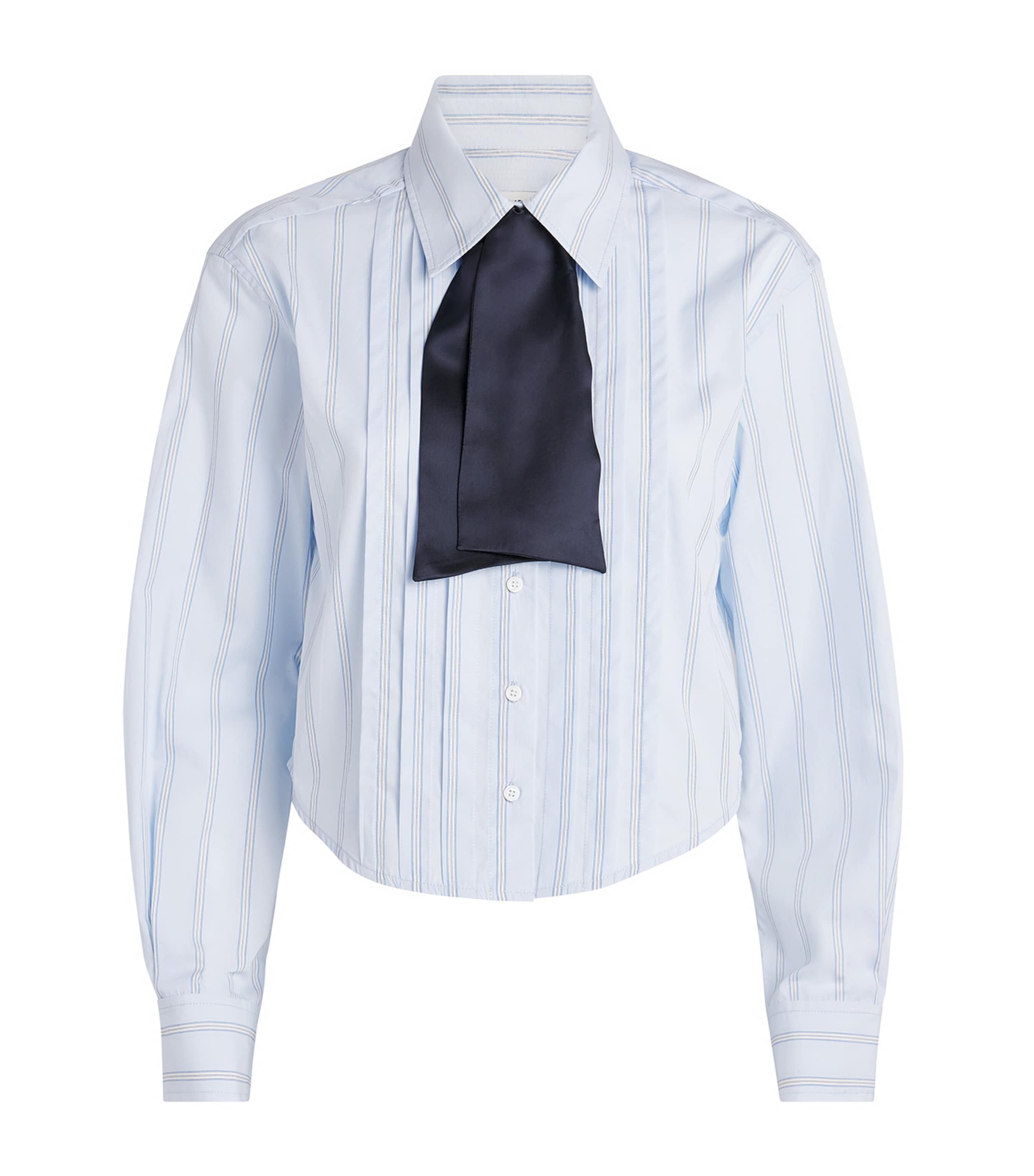 Cotton Tie Neck Shirt