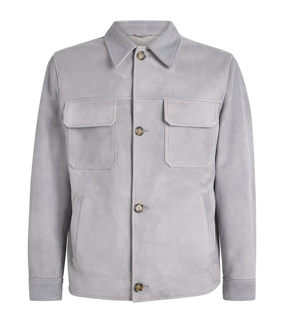 Suede Twin-Pocket Jacket