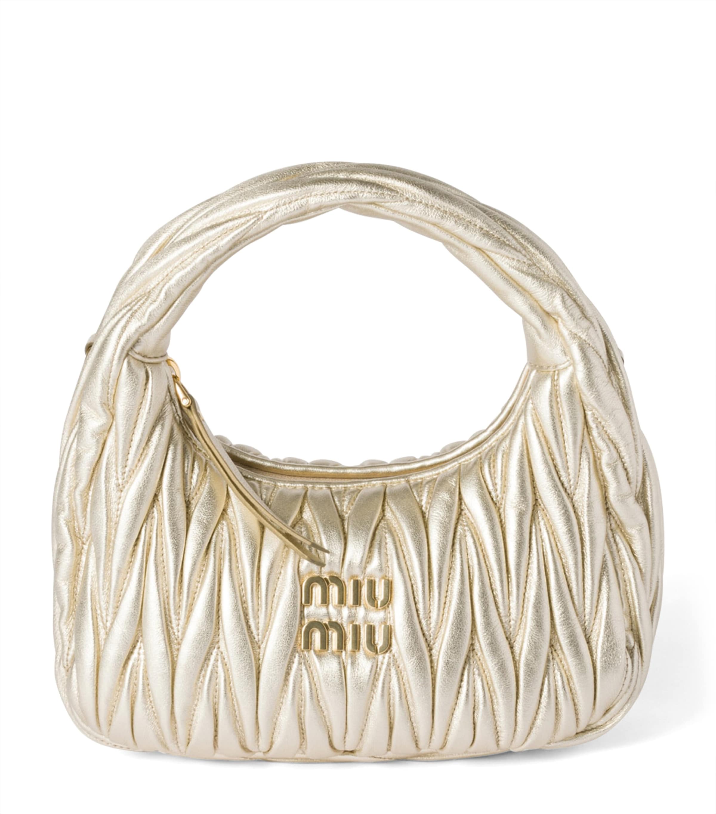 Miu Miu Matelassé Leather Wander Top-Handle Bag