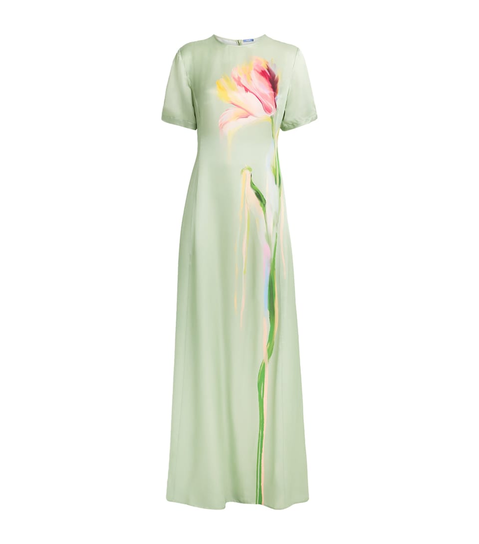 LEO LIN Womens Floral Alice Maxi Dress Tulip Print In Green
