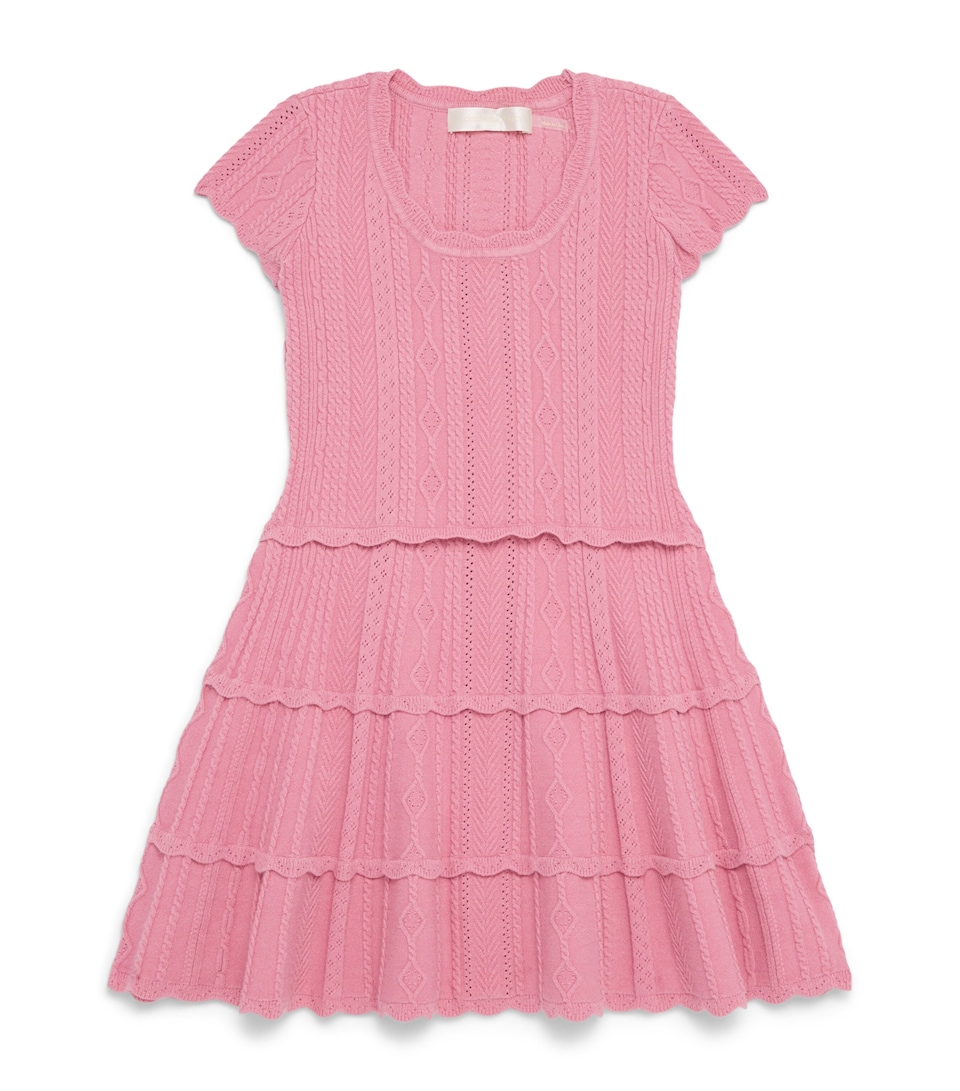 LoveShackFancy Knitted Pointelle Reigh Dress (7-14 Years) Peony Peony