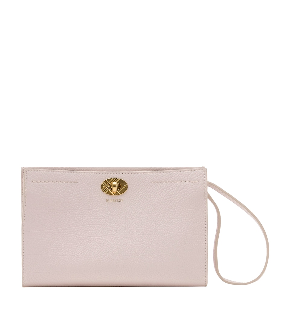 Burberry Leather Cotswolds Pouch Cameo Pink