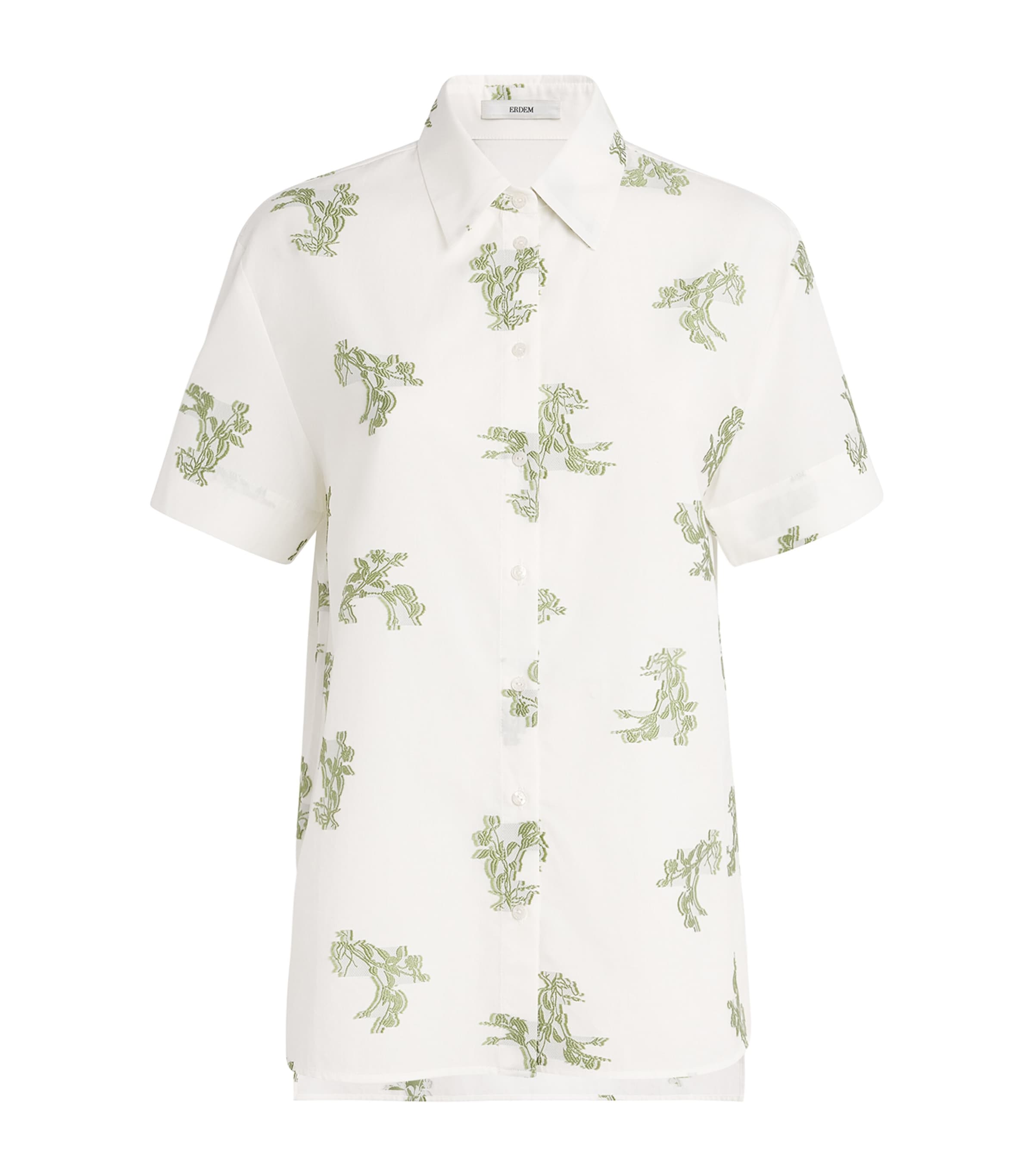 Cotton-Blend Embroidered Shirt