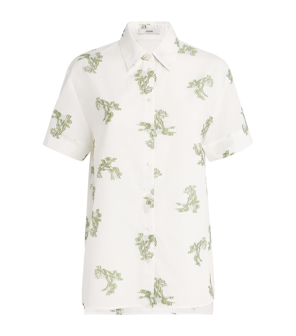 Cotton-Blend Embroidered Shirt