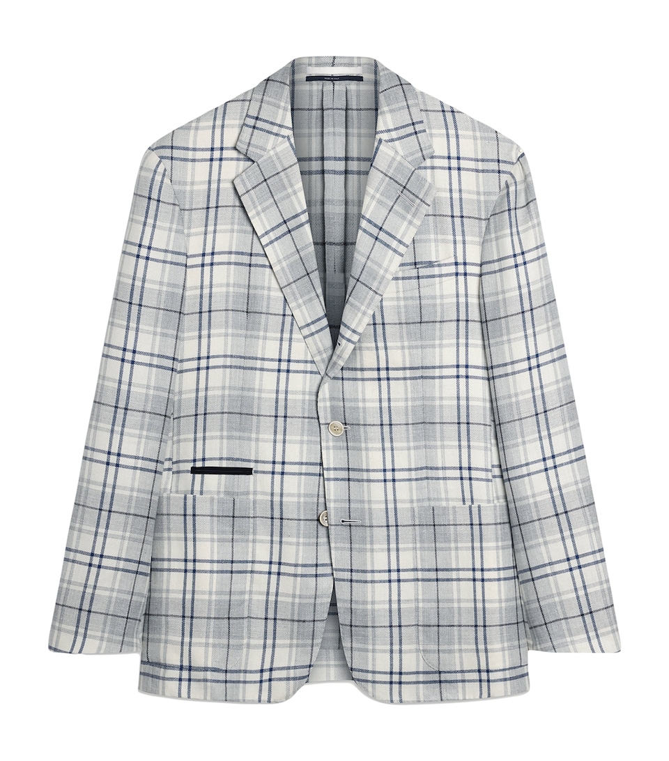 Wool-Blend Check Bourdon Blazer