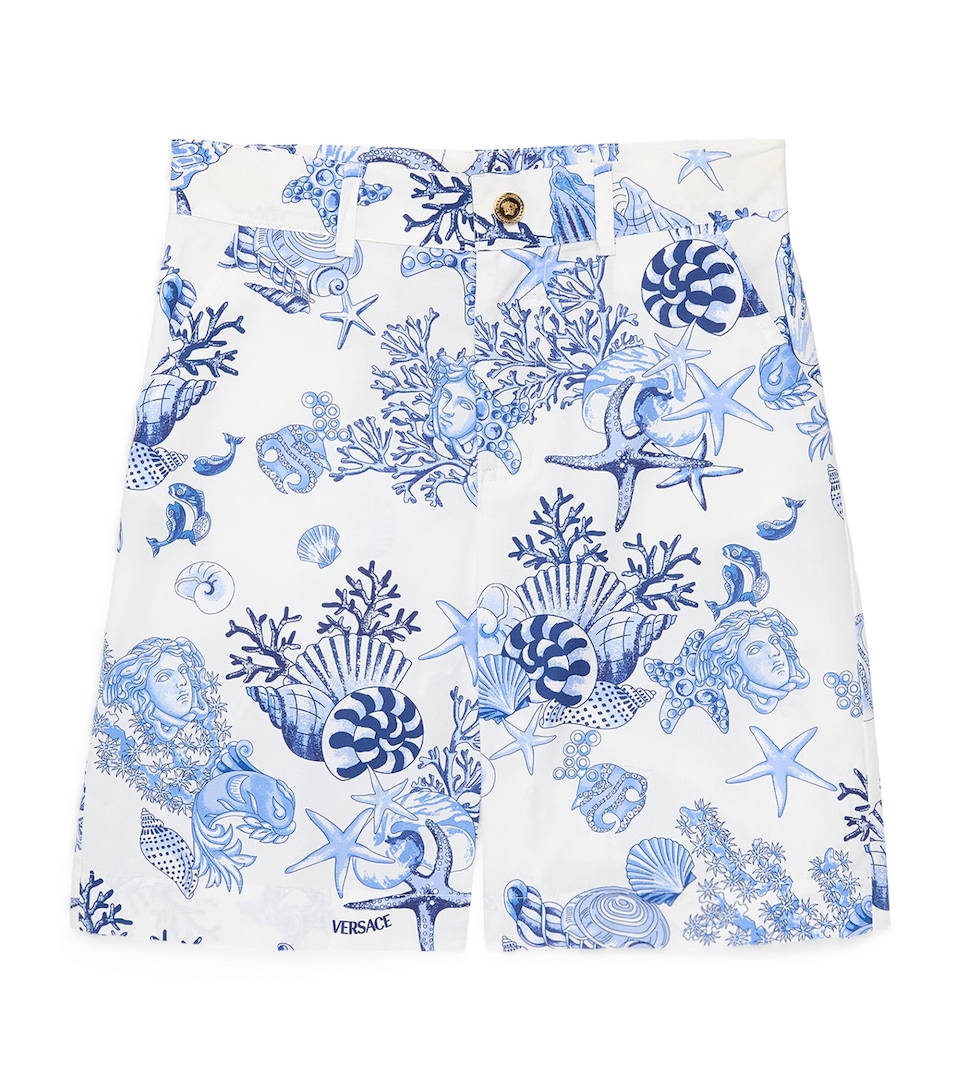 Cotton Underwater Barocco Shorts (6-14 Years)